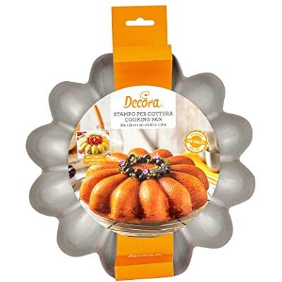 Decora 0075040 bloemvorm Ø 24 x 6 H cm anti-aanbaklaag Decora 0075040 bloemvorm Ø 24 x 6 H cm anti-aanbaklaag