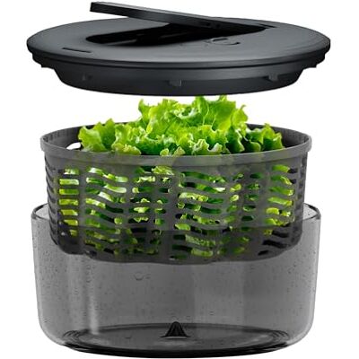 Zyliss Swift Dry slacentrifuge, groot, 6 l, antislip onderkant, serveerschaal, AquaVent-technologie, eenhandpomp, remsysteem, gemakkelijk te reinigen Zyliss Swift Dry slacentrifuge, groot, 6 l, antislip onderkant, serveerschaal, AquaVent-technologie, eenhandpomp, remsysteem, gemakkelijk te reinigen