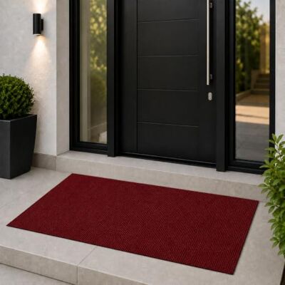 Floordirekt Paillasson Hong Kong Pro (rouge, 67 x 900 cm) Paillasson antidérapant avec dos en TPE, tapis de porte robuste pour entrée, couloir et commerce Floordirekt Paillasson Hong Kong Pro (rouge, 67 x 900 cm) Paillasson antidérapant avec dos en TPE, tapis de porte robuste pour entrée, couloir et commerce