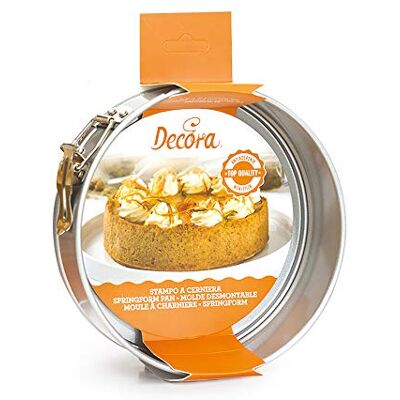 Decora 0070012 springvorm, anti-aanbaklaag, staal, grijs, Ø 25,5 x H 7 cm Decora 0070012 springvorm, anti-aanbaklaag, staal, grijs, Ø 25,5 x H 7 cm