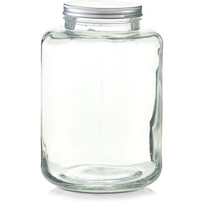 Zeller 19939 voorraadpot van glas en metaal, transparant, 0,1 x 20 x 29,5 cm Zeller 19939 voorraadpot van glas en metaal, transparant, 0,1 x 20 x 29,5 cm