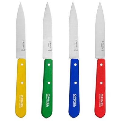 OPINEL Set van 4 kantoormessen nr. 112 Lemmet van roestvrij staal 10 cm Ideaal in de keuken Levenslange garantie Gemaakt in Frankrijk Klassieke kleuren OPINEL Set van 4 kantoormessen nr. 112 Lemmet van roestvrij staal 10 cm Ideaal in de keuken Levenslange garantie Gemaakt in Frankrijk Klassieke kleuren