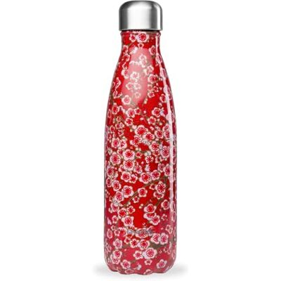 QWETCH Originals thermosfles Rode bloemen 500 ml Draagbare roestvrijstalen fles 24 uur koud en 12 uur warm Waterdicht, BPA-vrij en herbruikbaar QWETCH Originals thermosfles Rode bloemen 500 ml Draagbare roestvrijstalen fles 24 uur koud en 12 uur warm Waterdicht, BPA-vrij en herbruikbaar