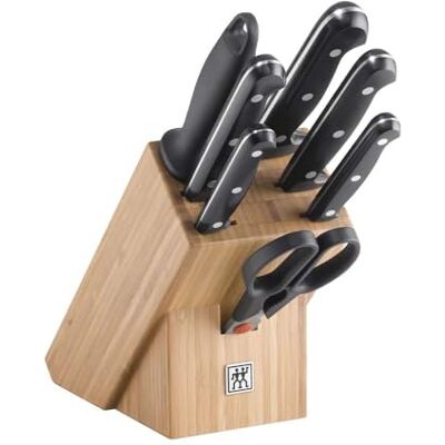 ZWILLING Messenblok (8-delig), roestvrij staal, 28 x 12 x 32 cm, zwart, serie Twin Chef 2 ZWILLING Messenblok (8-delig), roestvrij staal, 28 x 12 x 32 cm, zwart, serie Twin Chef 2