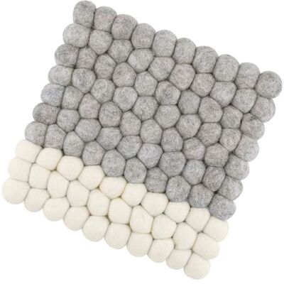 Cilio Lana Due onderzetter van vilt, wasbaar, van schapenwol, voor warme potten, borden, vormen en pannen, hittebestendig tot 100 °C, vilten ballen, 21 × 21 cm, vierkant, Cilio Lana Due onderzetter van vilt, wasbaar, van schapenwol, voor warme potten, borden, vormen en pannen, hittebestendig tot 100 °C, vilten ballen, 21 × 21 cm, vierkant,