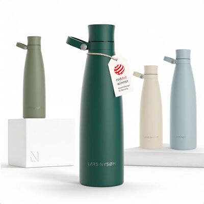 LARS NYSØM Thermosfles, roestvrij staal, 750 ml, metaal, geïsoleerde Roestvrijstalen thermosfles, 12 uur, warm, 24 uur, koud, waterdichte drinkfles voor sport en fiets, waterfles LARS NYSØM Thermosfles, roestvrij staal, 750 ml, metaal, geïsoleerde Roestvrijstalen thermosfles, 12 uur, warm, 24 uur, koud, waterdichte drinkfles voor sport en fiets, waterfles
