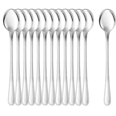 com-four ® 12x roestvrijstalen barlepels longdrinklepels lange lepels voor latte macchiato ijslepels cocktaillepels (12 stuks Latte Macchiato lepels 20cm) com-four ® 12x roestvrijstalen barlepels longdrinklepels lange lepels voor latte macchiato ijslepels cocktaillepels (12 stuks Latte Macchiato lepels 20cm)