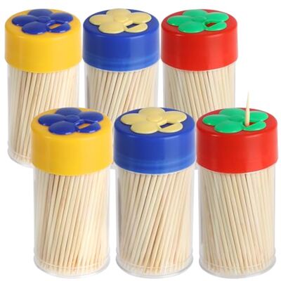 com-four ® 900 x tandenstokers van hout, 6 dozen met elk 150 tandenstokers ca com-four ® 900 x tandenstokers van hout, 6 dozen met elk 150 tandenstokers ca