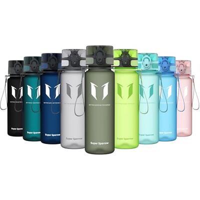 Super Sparrow waterfles, drinkfles, BPA-vrij, geschikt voor sport, wandelen, school, kantoor, buiten, 500 ml Super Sparrow waterfles, drinkfles, BPA-vrij, geschikt voor sport, wandelen, school, kantoor, buiten, 500 ml