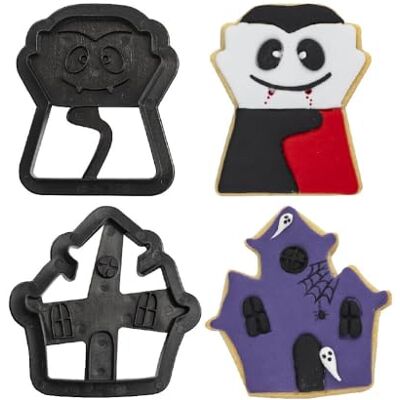 Decora 0255091 uitsteekvormen Vampire 6/8 x H 2,2 cm set van 2 Decora 0255091 uitsteekvormen Vampire 6/8 x H 2,2 cm set van 2