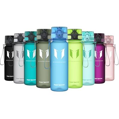 Super Sparrow Sportfles & Morsvrije Kinderfles 500ml BPA-vrij Ideale Tritan Waterfles voor Sport, Fiets, Fitness, Universiteit, Buiten Licht, Duurzaam Drinkfles Super Sparrow Sportfles & Morsvrije Kinderfles 500ml BPA-vrij Ideale Tritan Waterfles voor Sport, Fiets, Fitness, Universiteit, Buiten Licht, Duurzaam Drinkfles