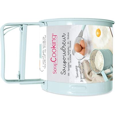 ScrapCooking Handvat Zeef Strooier Automatische Zeef Strooier voor Meel, Cacao, IJssuiker, Poeders Voor Gebak, Desserts, Keuken 5166 ScrapCooking Handvat Zeef Strooier Automatische Zeef Strooier voor Meel, Cacao, IJssuiker, Poeders Voor Gebak, Desserts, Keuken 5166