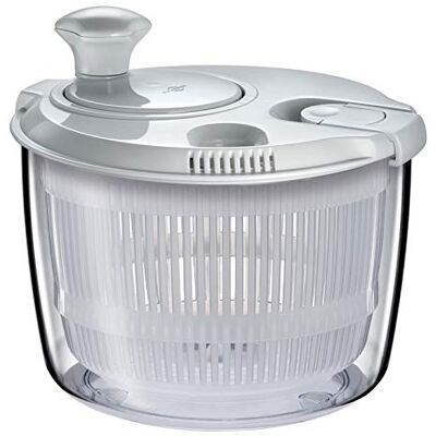 Küchenprofi Mini-slacentrifuge met kom, deksel, zwengel en zeef, vaatwasmachinebestendige kunststof, inhoud 2,5 l, droger voor salade, bessen, kruiden en paddenstoelen Küchenprofi Mini-slacentrifuge met kom, deksel, zwengel en zeef, vaatwasmachinebestendige kunststof, inhoud 2,5 l, droger voor salade, bessen, kruiden en paddenstoelen
