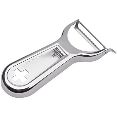 KUHN RIKON Swiss Metallic gekartelde dunschiller van roestvrij staal, zilverkleurig KUHN RIKON Swiss Metallic gekartelde dunschiller van roestvrij staal, zilverkleurig