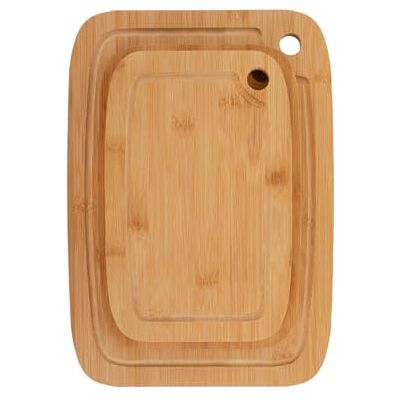 Florina WOODY Set van 3 snijplanken van bamboe, natuurlijke planken met stangen voor sap, antibacteriële keukenplank, universele planken voor kaas, vlees, fruit, groenten Florina WOODY Set van 3 snijplanken van bamboe, natuurlijke planken met stangen voor sap, antibacteriële keukenplank, universele planken voor kaas, vlees, fruit, groenten