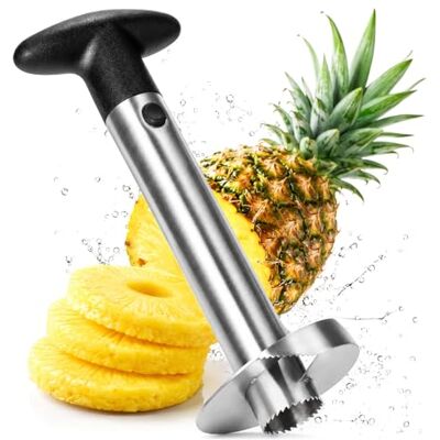 com-four ® 3-in-1 ananassnijder, ananasschiller van roestvrij staal com-four ® 3-in-1 ananassnijder, ananasschiller van roestvrij staal
