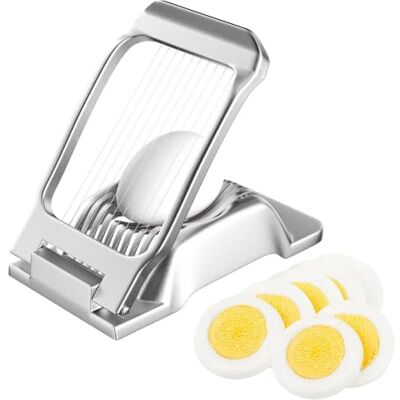 Fyrindel Professionele eiersnijder, robuust aluminium, snijder voor harde Vaatwasmachinebestendig, eiersnijders, individuele en stabiele spanning voor eieren, kiwi's, aardbeien, zachte levensmiddelen Fyrindel Professionele eiersnijder, robuust aluminium, snijder voor harde Vaatwasmachinebestendig, eiersnijders, individuele en stabiele spanning voor eieren, kiwi's, aardbeien, zachte levensmiddelen