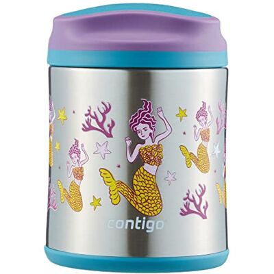 Contigo Food Jar, geïsoleerde container voor soep, groenten of fruit, lekvrij, lunchbox voor kinderen; blijft 6 uur warm, 7 uur koud; voor de kleuterschool of school, 300 ml Contigo Food Jar, geïsoleerde container voor soep, groenten of fruit, lekvrij, lunchbox voor kinderen; blijft 6 uur warm, 7 uur koud; voor de kleuterschool of school, 300 ml