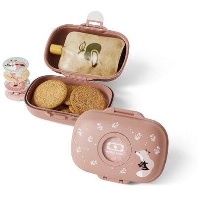 monbento MB Gram Fox broodtrommel voor kinderen snackbox voor meisjes en jongens ideaal voor school of park BPA-vrij duurzaam en veilig vossenmotief kaneelroze monbento MB Gram Fox broodtrommel voor kinderen snackbox voor meisjes en jongens ideaal voor school of park BPA-vrij duurzaam en veilig vossenmotief kaneelroze