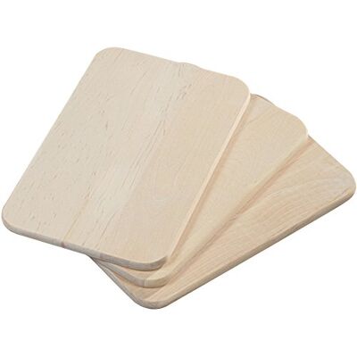 Kesper 69003 ontbijtplank, hout, 23 x 15 x 1 cm, 3 stuks Kesper 69003 ontbijtplank, hout, 23 x 15 x 1 cm, 3 stuks