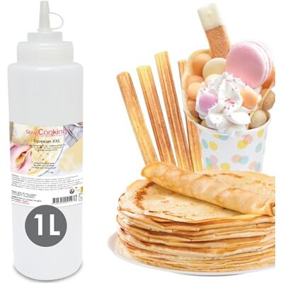 ScrapCooking Squeezer Fles XXL 1L Voor Sauzen Chocolade Ketchup Mosterd Dressing Glazuur Ideaal Crêpe Art & Pancakes Flexibele Voedselplastic Keukenfles 5154 ScrapCooking Squeezer Fles XXL 1L Voor Sauzen Chocolade Ketchup Mosterd Dressing Glazuur Ideaal Crêpe Art & Pancakes Flexibele Voedselplastic Keukenfles 5154