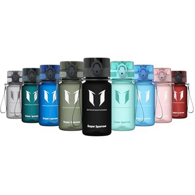 Super Sparrow Sportfles & Morsvrije Kinderfles 350ml BPA-vrij Ideale Tritan Waterfles voor Sport, Fiets, Fitness, Universiteit, Buiten Licht, Duurzaam Drinkfles Super Sparrow Sportfles & Morsvrije Kinderfles 350ml BPA-vrij Ideale Tritan Waterfles voor Sport, Fiets, Fitness, Universiteit, Buiten Licht, Duurzaam Drinkfles