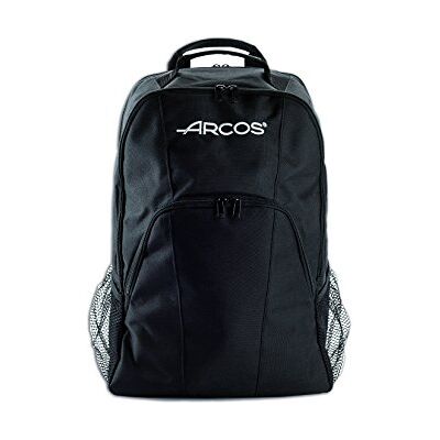 Arcos Rugzak voor 9 keukenmessen van polyester en pvc. Professionele messentas voor het bewaren en vervoeren van keukengerei. 330 x 480 x 185 mm. Kleur: zwart Arcos Rugzak voor 9 keukenmessen van polyester en pvc. Professionele messentas voor het bewaren en vervoeren van keukengerei. 330 x 480 x 185 mm. Kleur: zwart
