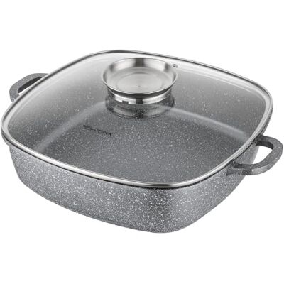 Florina Vulcano aluminium buis, diep, met deksel, 28 x 7,5 cm, 3,5 l, grijs Florina Vulcano aluminium buis, diep, met deksel, 28 x 7,5 cm, 3,5 l, grijs
