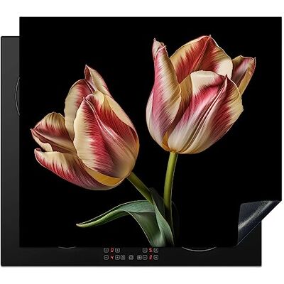 KitchenYeah © Bescherming voor inductiekookplaat, 58 x 51 cm, decoratie, keuken, beschermd, kookdeksel, glaskeramiek, tulpen, bloemen, roze, wit, naturel KitchenYeah © Bescherming voor inductiekookplaat, 58 x 51 cm, decoratie, keuken, beschermd, kookdeksel, glaskeramiek, tulpen, bloemen, roze, wit, naturel