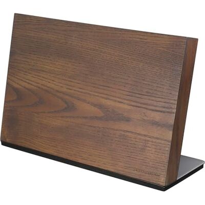 Zassenhaus Studio Magnetisch messenblok voor 8 messen, magnetische houten messenhouder, voor vleesmessen, hakmolen en meer, 36 × 12,5 × 23 cm, essenhout/roestvrij staal Zassenhaus Studio Magnetisch messenblok voor 8 messen, magnetische houten messenhouder, voor vleesmessen, hakmolen en meer, 36 × 12,5 × 23 cm, essenhout/roestvrij staal