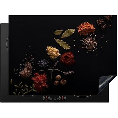 KitchenYeah © Bescherming voor inductiekookplaat, 71 x 52 cm, decoratie keuken, beschermd, vitrokeramisch, kruiden – zwart – specerijen – keuken – koken KitchenYeah © Bescherming voor inductiekookplaat, 71 x 52 cm, decoratie keuken, beschermd, vitrokeramisch, kruiden – zwart – specerijen – keuken – koken
