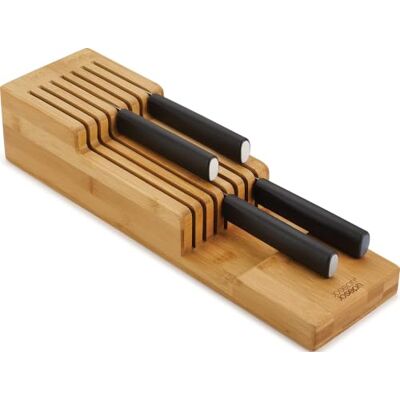 Joseph Joseph DrawerStore Keukenlade messenhouder met 2 niveaus, lade organizer voor keukenmessen bamboe Joseph Joseph DrawerStore Keukenlade messenhouder met 2 niveaus, lade organizer voor keukenmessen bamboe
