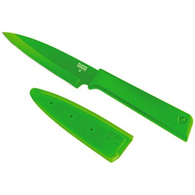 KUHN RIKON 26602 Colori+ mes recht lemmet 19 cm met anti-aanbak-lemmetbescherming roestvrij staal groen KUHN RIKON 26602 Colori+ mes recht lemmet 19 cm met anti-aanbak-lemmetbescherming roestvrij staal groen