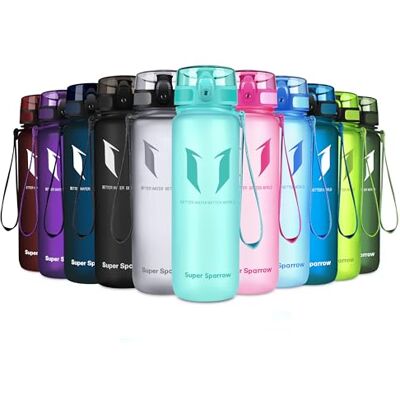 Super Sparrow waterfles, drinkfles, BPA-vrij, geschikt voor sport, wandelen, school, kantoor, buiten, 500 ml Super Sparrow waterfles, drinkfles, BPA-vrij, geschikt voor sport, wandelen, school, kantoor, buiten, 500 ml