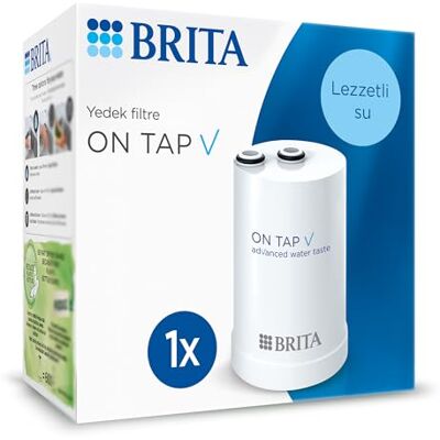 Brita ON TAP V (600 l) reservepatroon voor waterfilter – voor duurzaam smaakvol water, vermindert microdeeltjes, PFAS, zware metalen en andere stoffen die de smaak veranderen Brita ON TAP V (600 l) reservepatroon voor waterfilter – voor duurzaam smaakvol water, vermindert microdeeltjes, PFAS, zware metalen en andere stoffen die de smaak veranderen
