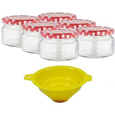 mikken Viva Haushaltswaren Set van 6 jampotten met schroefsluiting, 250 ml, met trechter mikken Viva Haushaltswaren Set van 6 jampotten met schroefsluiting, 250 ml, met trechter