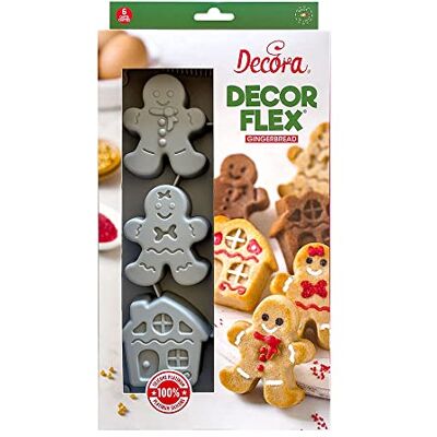 Decora 9260403 silicone vorm GINGERBREAD 6 holle ruimtes Decora 9260403 silicone vorm GINGERBREAD 6 holle ruimtes