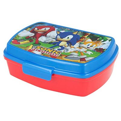 Stor Sonic The Hedgehog broodtrommel voor kinderen, rechthoekig, 1333 ml, BPA-vrij, duurzaam kunststof, ideaal voor school en snack Stor Sonic The Hedgehog broodtrommel voor kinderen, rechthoekig, 1333 ml, BPA-vrij, duurzaam kunststof, ideaal voor school en snack