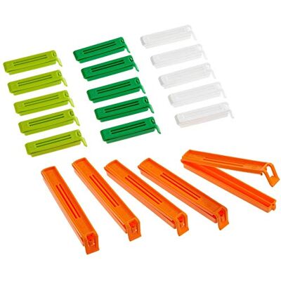 KitchenCraft KC BLUE 20 stuks sluitclips voor zakken, kunststof, 6 en 11 cm KitchenCraft KC BLUE 20 stuks sluitclips voor zakken, kunststof, 6 en 11 cm