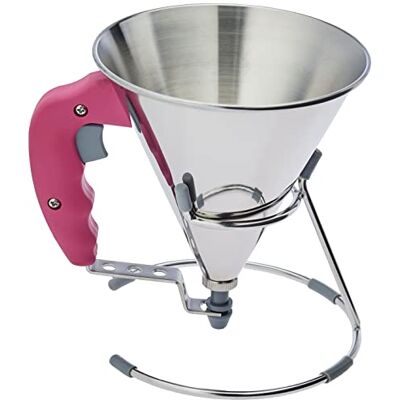 DE BUYER INOX Fondant trechter van roestvrij staal, roze, 17,4 x 15,8 x 15,8 cm DE BUYER INOX Fondant trechter van roestvrij staal, roze, 17,4 x 15,8 x 15,8 cm