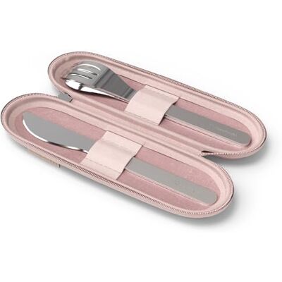 monbento MB Slim Nest Trio bestek roze Lunchbox bestek met etui Ideaal voor dineren op kantoor/picknick Vork, lepel, herbruikbaar mes van roestvrij staal monbento MB Slim Nest Trio bestek roze Lunchbox bestek met etui Ideaal voor dineren op kantoor/picknick Vork, lepel, herbruikbaar mes van roestvrij staal