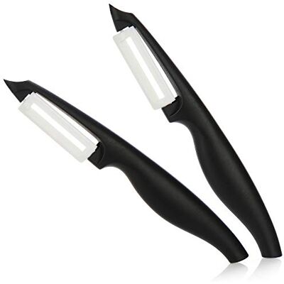 com-four ® 2 x keramische dunschiller voor groenten en fruit com-four ® 2 x keramische dunschiller voor groenten en fruit