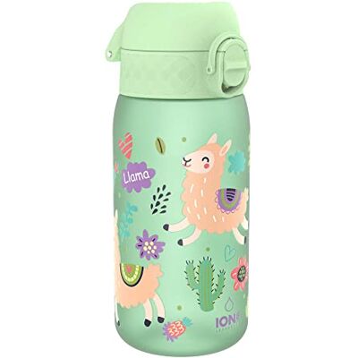 Ion8 Drinkfles voor kinderen, 350 ml, lekvrij, gemakkelijk te openen, veilige vergrendeling, vaatwasmachinebestendig, BPA-vrij, draaggreep, gemakkelijk te reinigen, neutrale koolstof, lama's Ion8 Drinkfles voor kinderen, 350 ml, lekvrij, gemakkelijk te openen, veilige vergrendeling, vaatwasmachinebestendig, BPA-vrij, draaggreep, gemakkelijk te reinigen, neutrale koolstof, lama's
