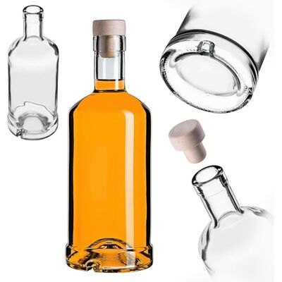 KADAX Glazen flessen met kurk, 500 ml, lege flessen voor het vullen van likeur, wijn, wijnflessen, likeurflessen van glas, alcoholflessen KADAX Glazen flessen met kurk, 500 ml, lege flessen voor het vullen van likeur, wijn, wijnflessen, likeurflessen van glas, alcoholflessen