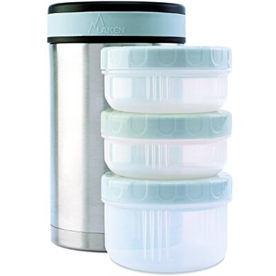 LAKEN Geïsoleerde roestvrijstalen voedseldoos met deksel, 1500 ml, 177 g. LAKEN Geïsoleerde roestvrijstalen voedseldoos met deksel, 1500 ml, 177 g.