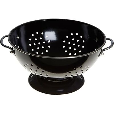 Premier Housewares Retro vergiet, email, zwart, 23 cm Premier Housewares Retro vergiet, email, zwart, 23 cm