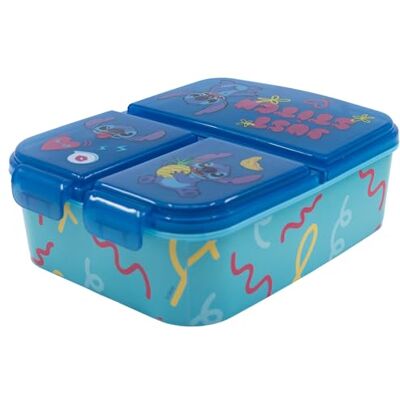 Stor Stitch Sandwichbox voor kinderen, 3 vakken, 2156 ml, schoolbox, BPA-vrij, voor kleuterschool Stor Stitch Sandwichbox voor kinderen, 3 vakken, 2156 ml, schoolbox, BPA-vrij, voor kleuterschool