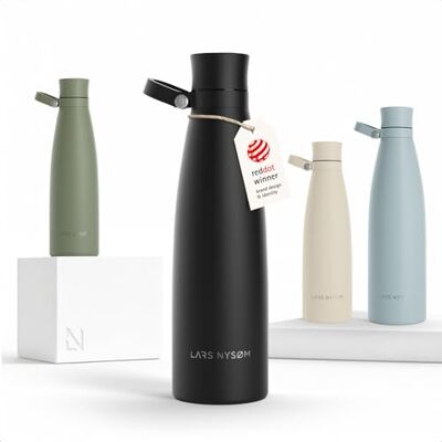 LARS NYSØM Thermosfles, roestvrij staal, 750 ml, metaal, geïsoleerde Roestvrijstalen thermosfles, 12 uur, warm, 24 uur, koud, waterdichte drinkfles voor sport en fiets, waterfles LARS NYSØM Thermosfles, roestvrij staal, 750 ml, metaal, geïsoleerde Roestvrijstalen thermosfles, 12 uur, warm, 24 uur, koud, waterdichte drinkfles voor sport en fiets, waterfles