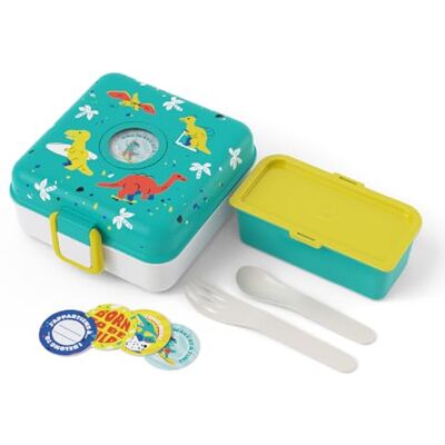monbento Lunchbox voor kinderen met vakken Dinosaurus Blue Snacky Snacky broodtrommel voor kinderen voor hele broodjes Inclusief bestek Gepersonaliseerde lunchbox voor kinderen monbento Lunchbox voor kinderen met vakken Dinosaurus Blue Snacky Snacky broodtrommel voor kinderen voor hele broodjes Inclusief bestek Gepersonaliseerde lunchbox voor kinderen