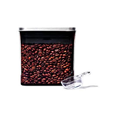 OXO POP stalen koffiedoos met lepel, 1,6 liter OXO POP stalen koffiedoos met lepel, 1,6 liter